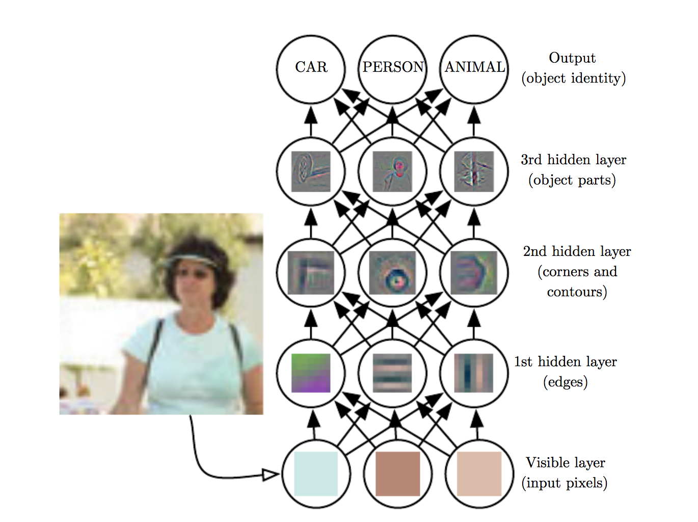 Convnets (and deep learning in general) are all about learning representations. (Reproduced from the Deep Learning Book.)